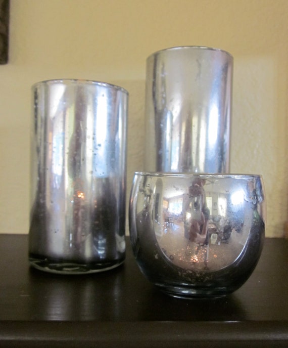 Mercury Glass Candle Holders By Dianeziegler On Etsy 7741