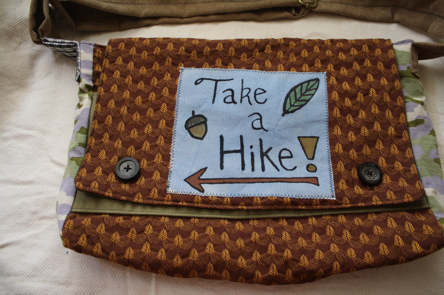 Upcycled messenger bag- Made to Order, Eco Friendly, OOAK