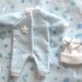 3 Pc Sleeper Set 6"-7" OOAK Baby, Blue Dots