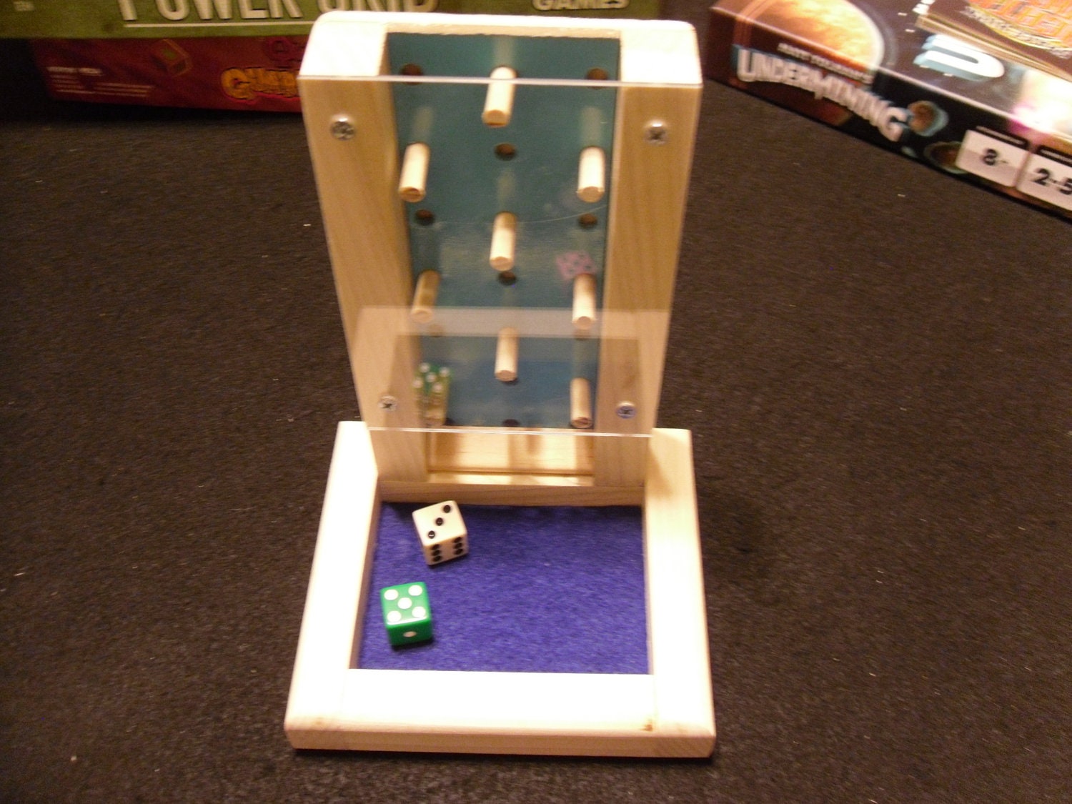 Mini Wooden Dice Tower by kevinscabins on Etsy
