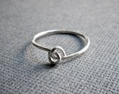 Petite Silver Knot Twist Ring