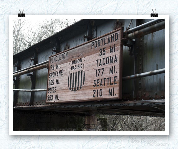 Train bridge photography, Take me to Seattle, 8x10 fine art print