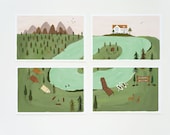 Forest Park Postcard Set 4pcs