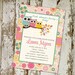 owl baby shower invitations with owls, turquoise pink and yellow, digital, printable file (item1352)