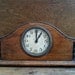 Antique Large Wood Mantle Piece Clock, in working order