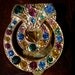 Pair of Dress Clips Art Deco Czech Multicoloured Rhinestones 1920's 1930's