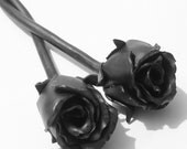 Forever Love Unity Entwined Rose Buds Wedding gift Handmade Forged Iron Flower Steel 6th Anniversary Gift