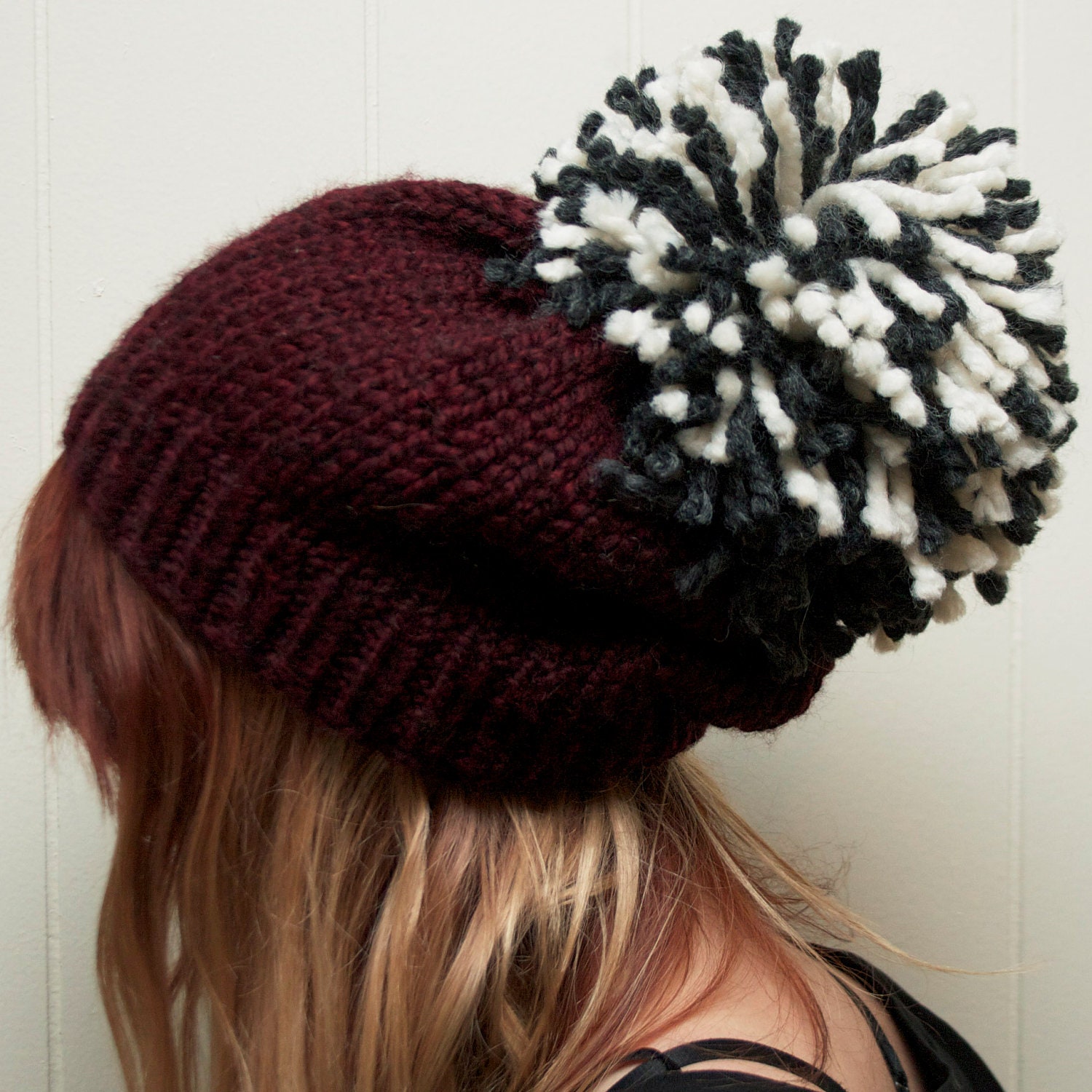 Creevy Beanie with Huge Pom Pom
