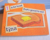 Personalized Or Not X Lg Collage Magnet - T Is For Toast That's Good To Eat - Breakfast Food Butter - Circus Big Top - One Of A Kind