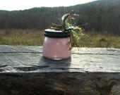 Pink Sangria Scented Handpoured 4oz Pure Soy Candle Jar with Black Metal Lid-Up On The Roof Farm Vermont