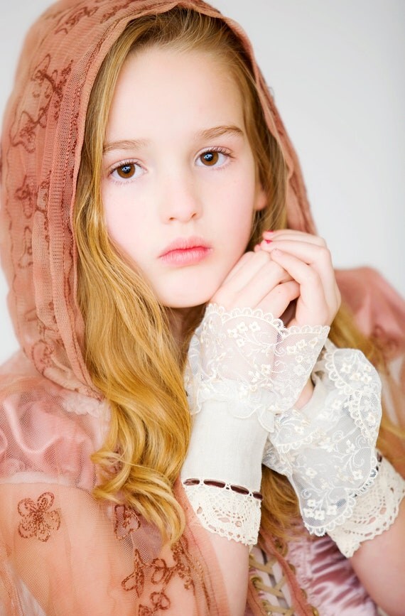 Delicate hand made French lace and Linen Wrist Cuffs