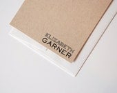 Personalized Stationery Note Cards on Kraft - Set of 8