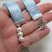 Baby Blue Snowflake Ribbon Bookmark