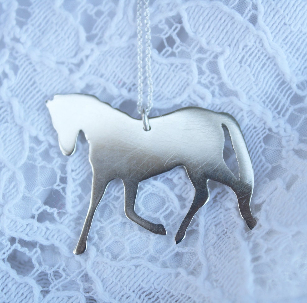 horse pendant sterling silver healing horse spirit necklace romantic country feminine jewelry
