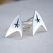 mens cufflinks Star Trek cufflinks quirky mens jewelry sterling silver geek jewelry best man grooms gift