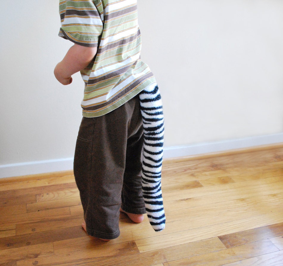 White Tiger Tail - Clip on