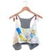 Simpsons Marge n Maggie on 60s WaterColor fabric size M