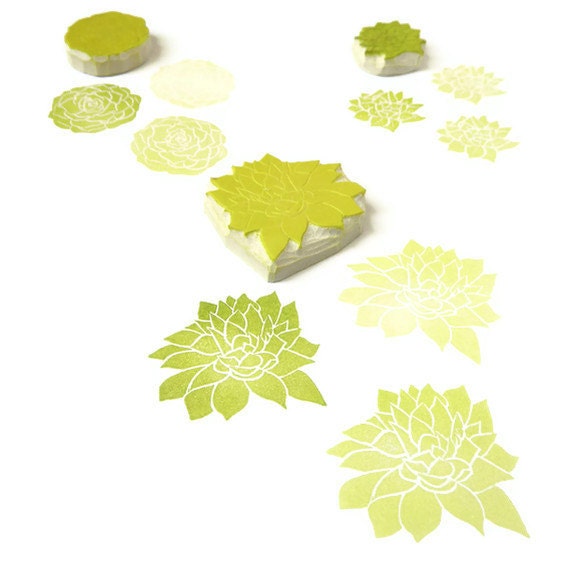 Succulent Garden Rubber Stamp Set - Cling Rubber Stamps