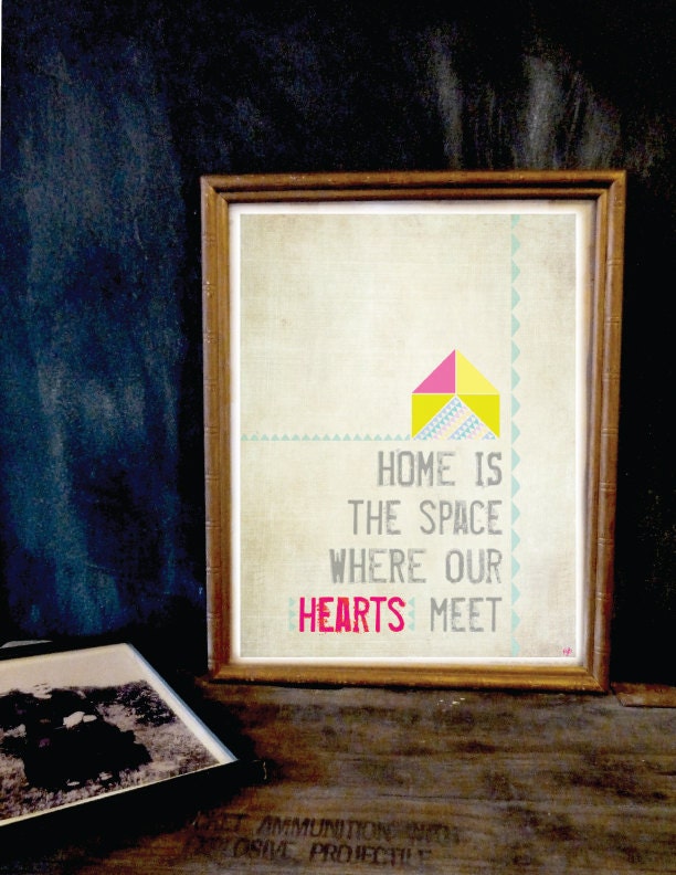 Valentines Day Heart Gift, Geometric Typography Poster Print, , Home Typography Wall Art, Modern Typography Home Art Print