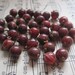 Destash Lot of 36 6mm Vintage Cranberry Red Swirl Dangle Charms Beads