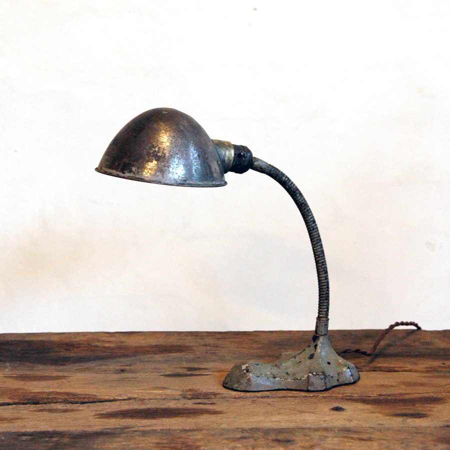 Vintage Industrial Lamp // Goose Neck