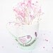 SALE Mint Pink Bird - handpainted ceramic mug WAS 38 USD