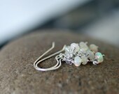 ON SALE - 10% off - Ethiopian opal and rainbow moonstone earrings