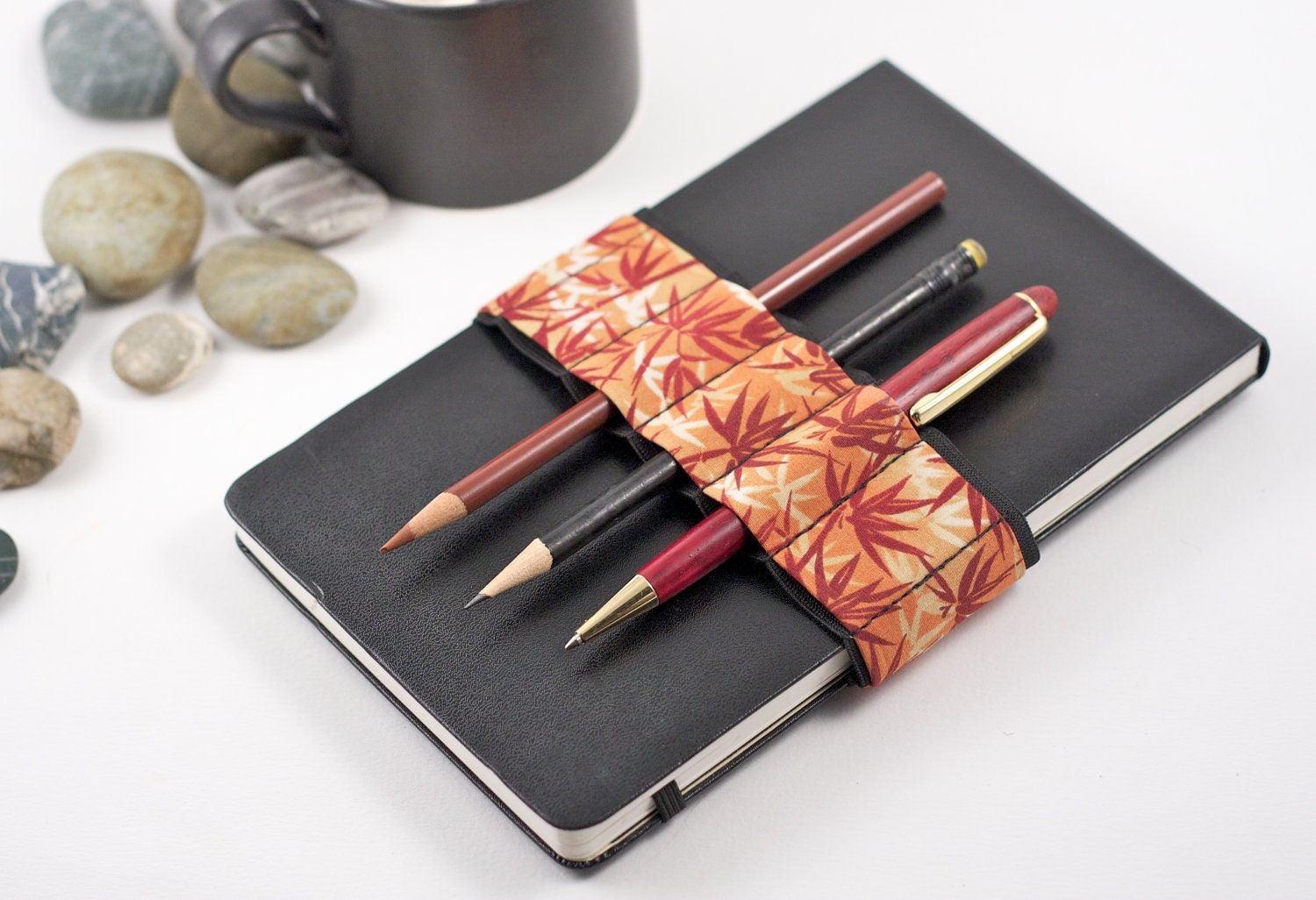 Journal Bandolier / Orange Bamboo / replace that pencil case