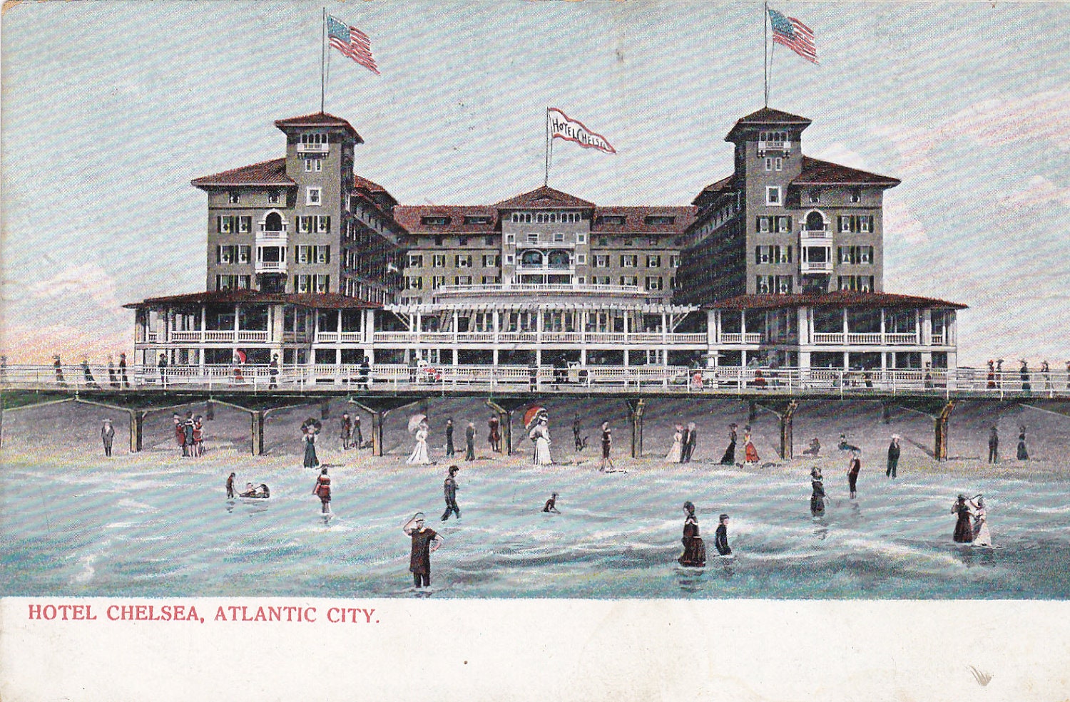 Hotel Chelsea- Atlantic City, New Jersey- 1900s Vintage Postcard- Unused