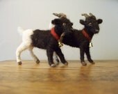 black felt goats