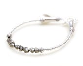 ROOT CHAKRA - Pyrite & Silver Bracelet (First Chakra - Menopause, depression, pain, tension, menstruation pain, swelling, fevers)