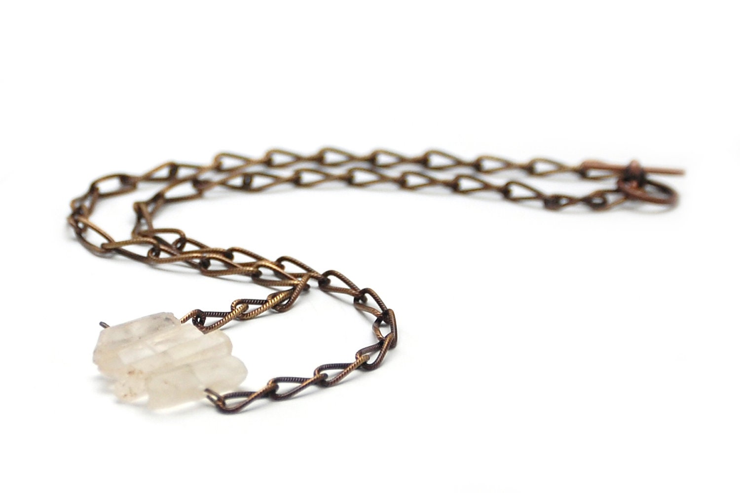 CROWN CHAKRA - Natural Channeling Accumulation Quartz Points Necklace (Seventh Chakra - Migraines, depression, fever, cloudy thinking)