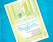 Frog Themed Toadally Adorable Birthday Party Invitation