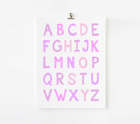 Alphabet Poster Children's Colorful ABC Print