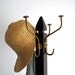 Vintage Coat Rack with Hooks, Wood and Metal, Bathroom, Towel, Art Deco Furniture