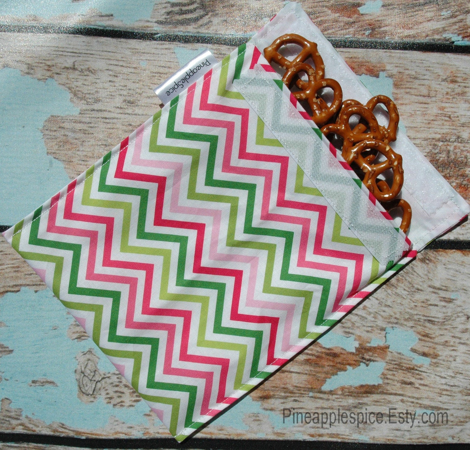 reusable chevron  sandwich bag   eco friendly lunch bag