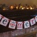 Christmas Banner Be Merry Garland Red and Green Handmade Bunting Great Photo Prop