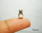 Extreme Micro Groundhog - Dollhouse Miniature Beaver / Grey Groundhog - Made To Order