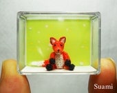 0.8 Inch Miniature Fox - Mini Amigurumi Crochet Tiny Animal Doll - Made To Order