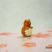 Extreme Tiny Groundhog - Micro Crochet Miniature Beaver - Brown Groundhog - Made To Order