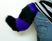 Small Tail - Purple/Black - Faux Fur Costume Tail