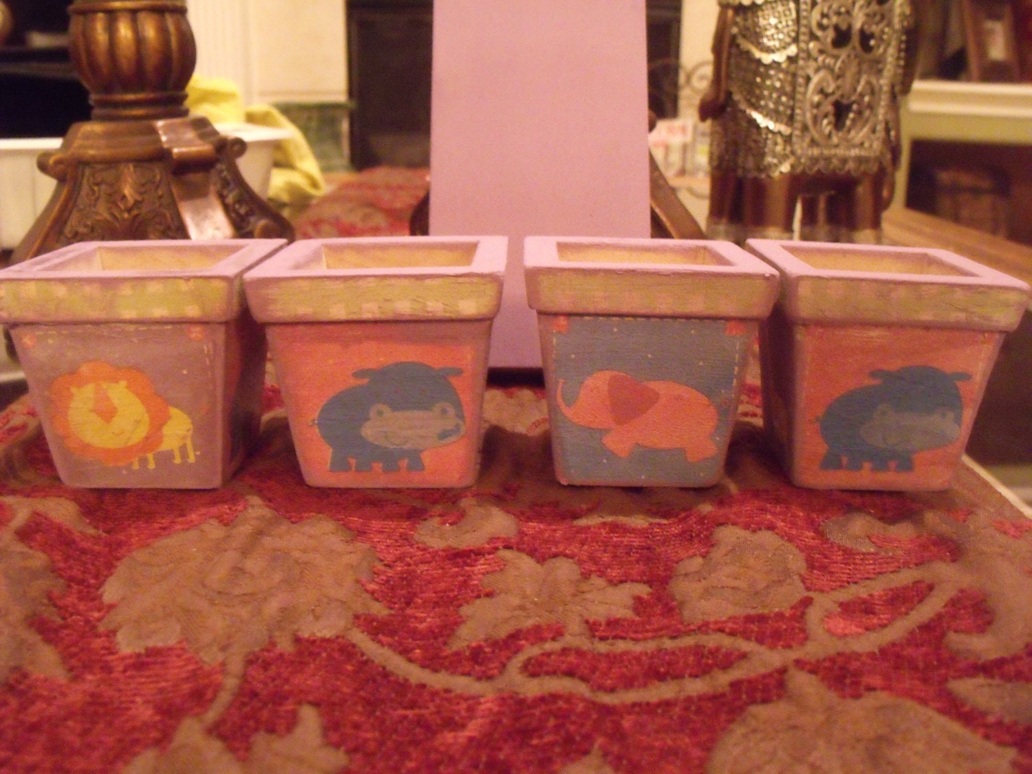 FREE SHIPPING Nursery Decor Baby Storage Boxes Wood Boxes Decor Decoupaged Boxes Baby Storage Bathroom Decor Nursery Decor Children's Decor