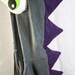 bug-eyed swamp monster hoodie - gray, purple and green