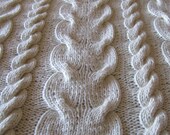 Super chunky cable hand knitted throw/afghan/blanket - MADE TO ORDER