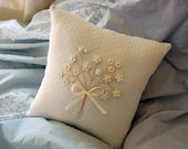 Shabby Chic Flower Button Posy Pillow