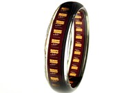 resin filmstrip bracelet handmade bangle . OOAK graphic Blazing Saddles film from 1974 . Mel Brooks .  16mm