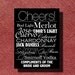Wedding Reception Bar Service Sign or Poster