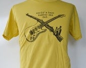 Number One Dad Organic American Apparel Hand Screen Printed Tshirt