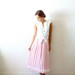 Vintage retro polka dot pink maxi skirt
