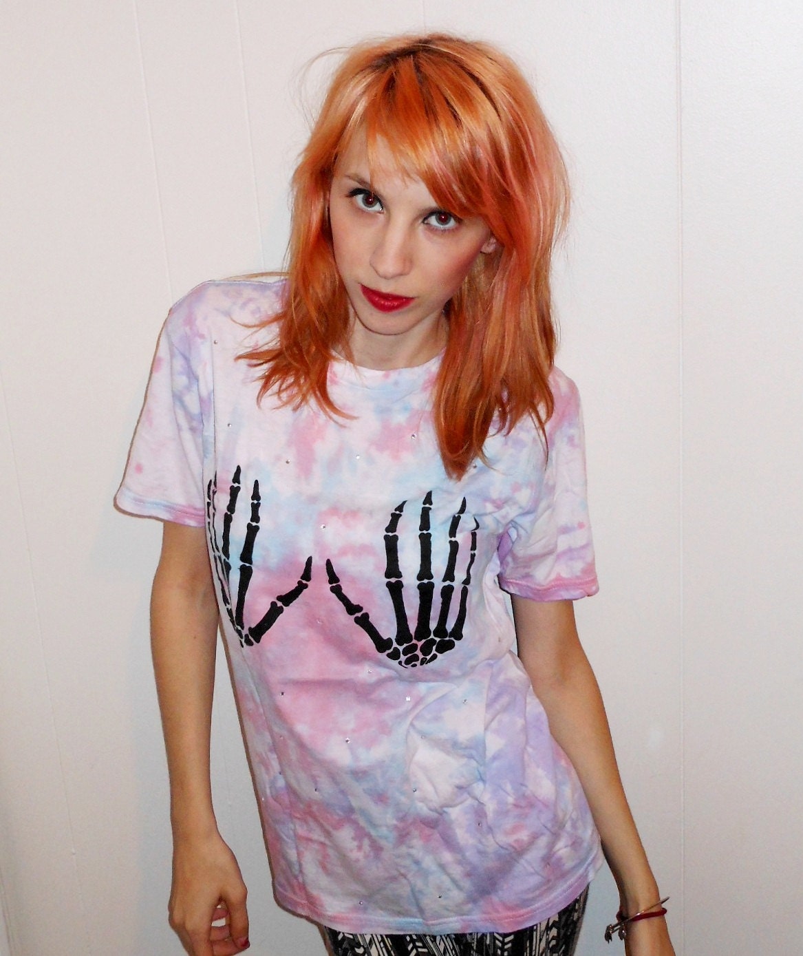 Tie Dye SKELETAL TOUCH t shirt